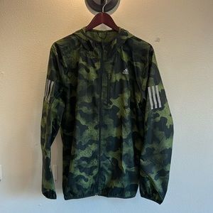 Adidas Green Camo Windbreaker